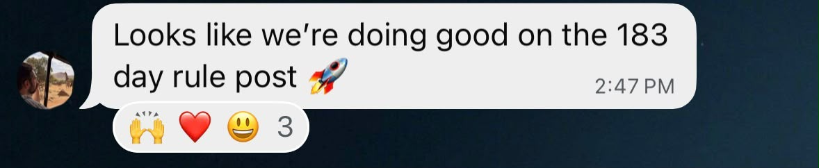 Client appreciation message
